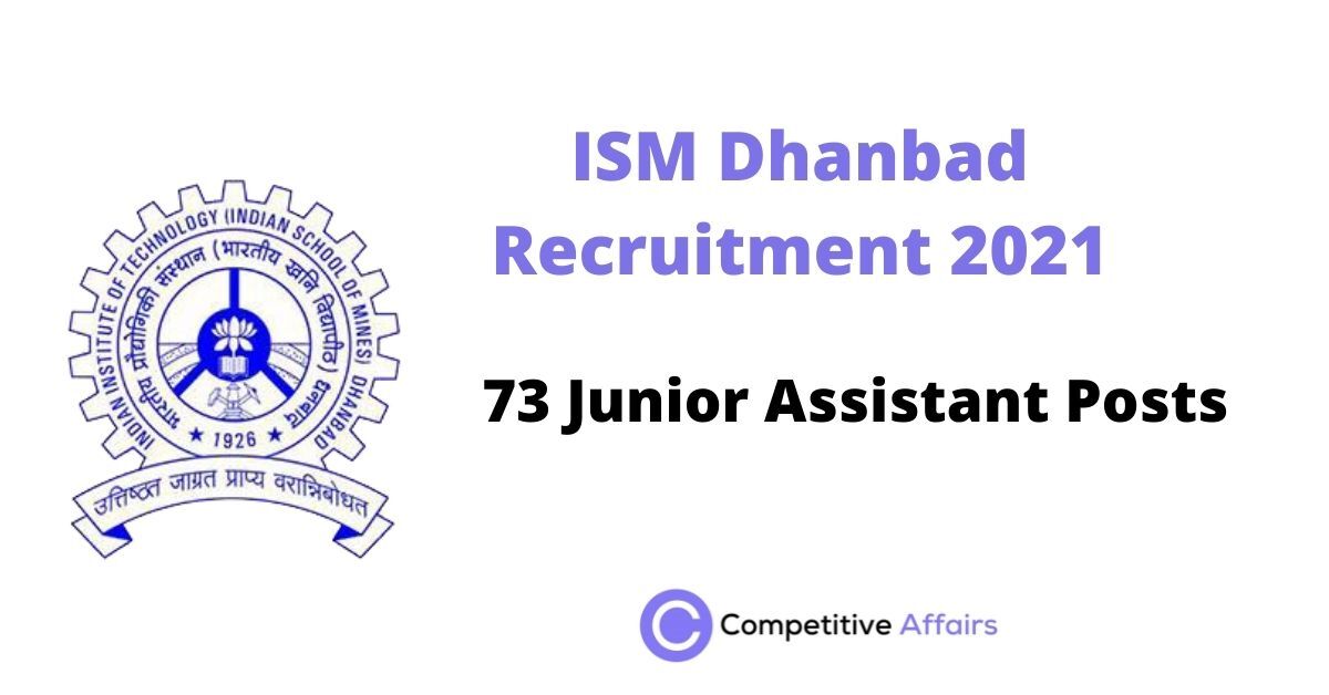 ISM Dhanbad Recruitment 2021