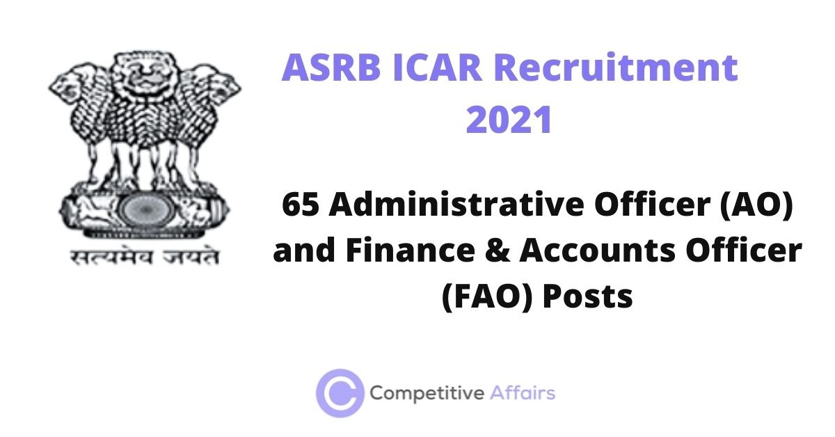 ASRB ICAR Recruitment 2021