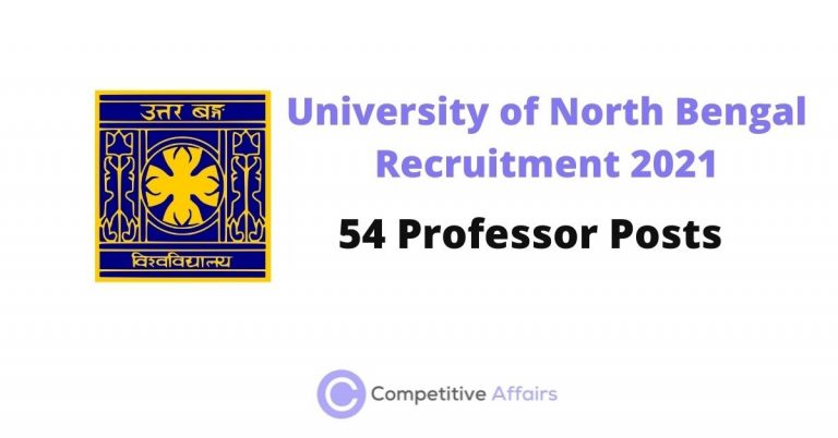 University of North Bengal Recruitment 2021
