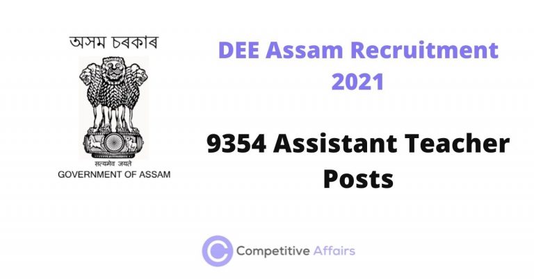 DEE Assam Recruitment 2021