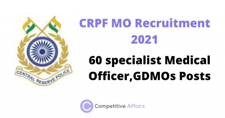 CRPF MO Recruitment 2021