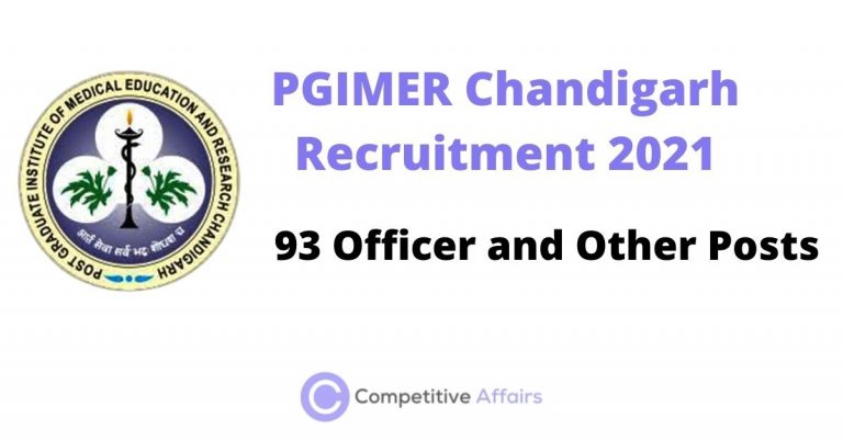 PGIMER Chandigarh Recruitment 2021