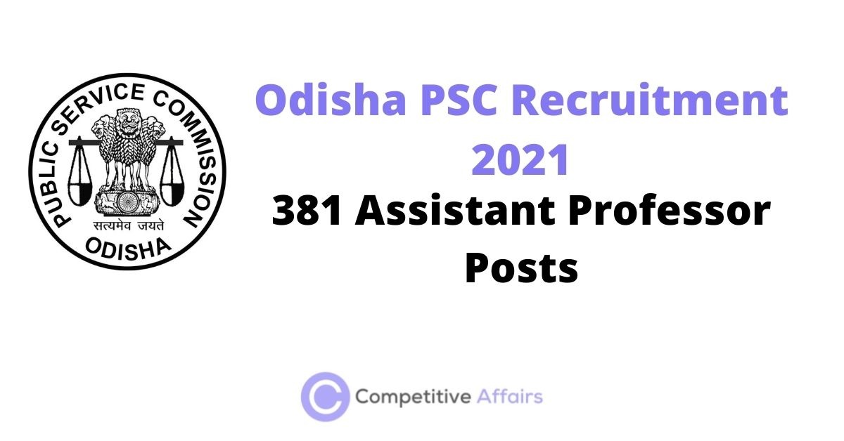 Odisha PSC Recruitment 2021