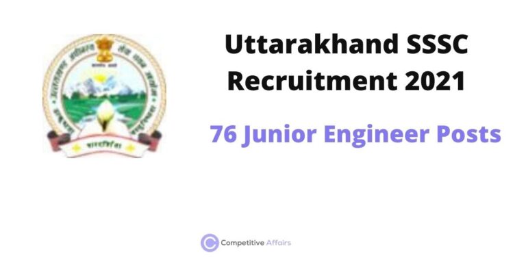 Uttarakhand SSSC Recruitment 2021