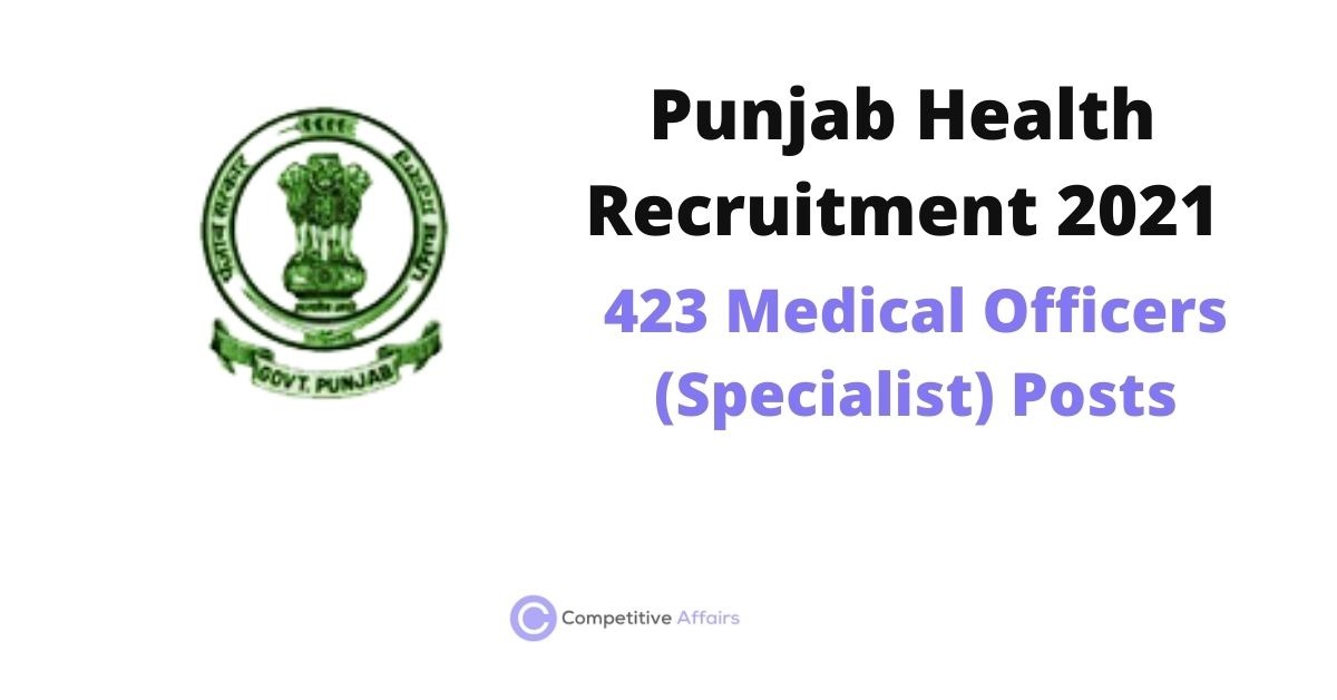 Punjab Health Recruitment 2021