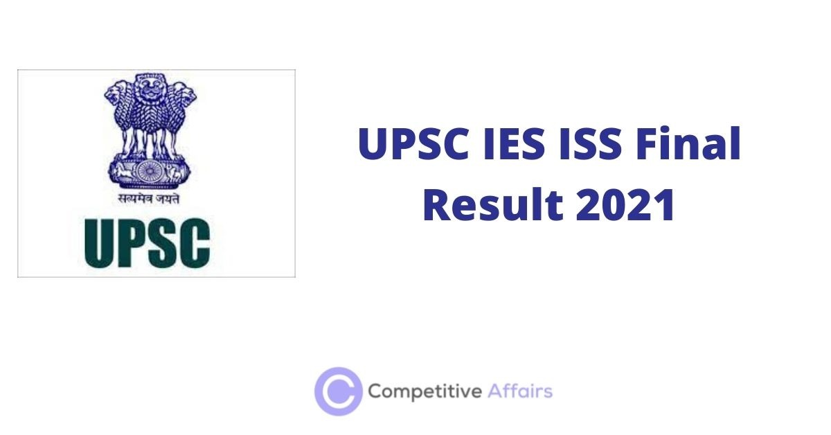 UPSC IES ISS Final Result 2021