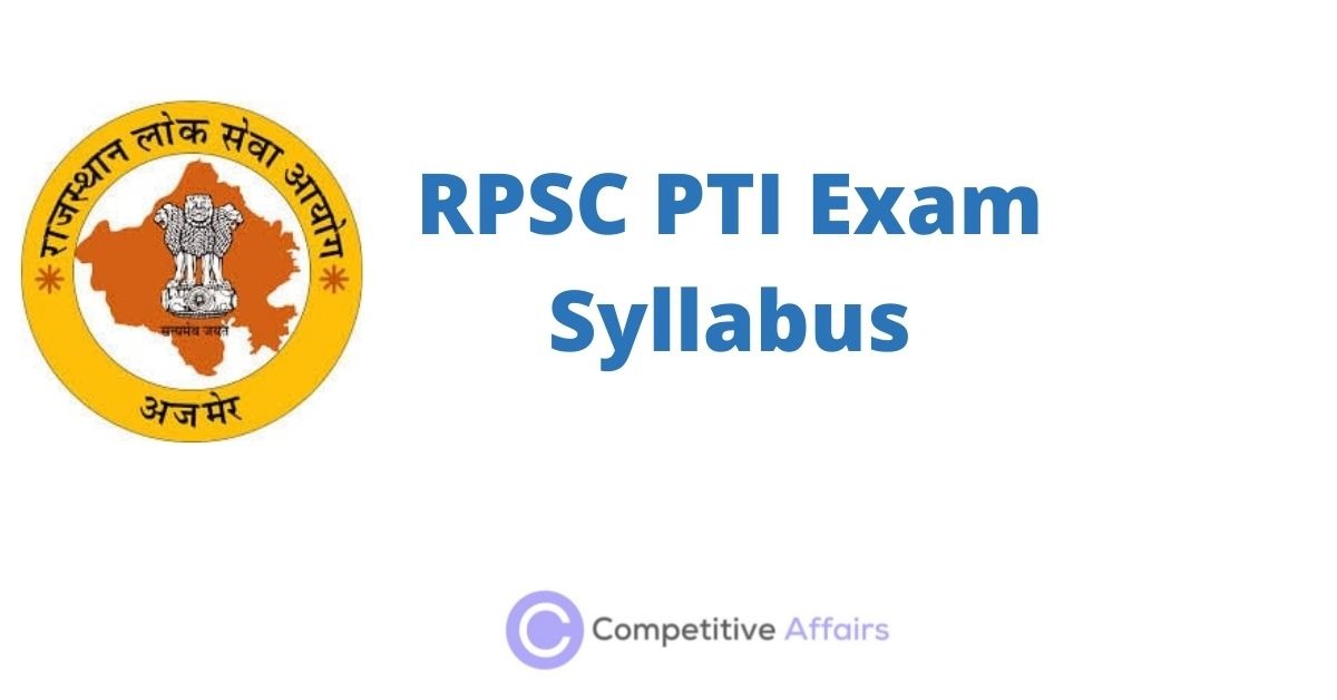 RPSC PTI Exam Syllabus