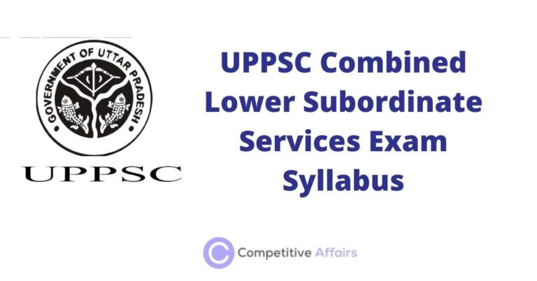 UPPSC Combined Lower Subordinate Services Exam Syllabus