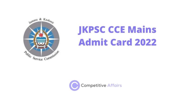 JKPSC CCE Mains Admit Card 2022