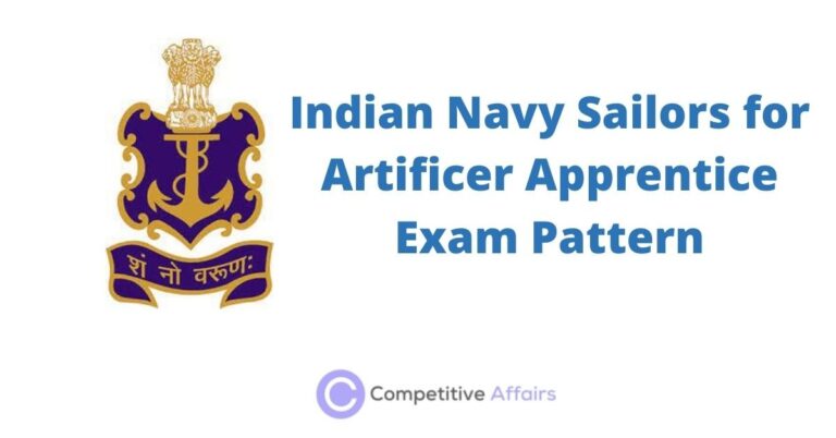 Indian Navy Sailors for Artificer Apprentice Exam Pattern