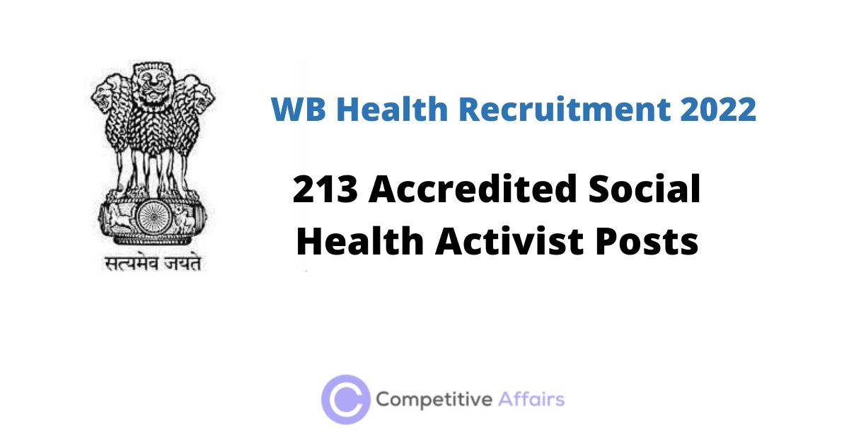 WB Health Recruitment 2022