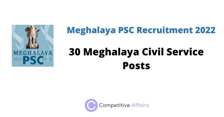 Meghalaya PSC Recruitment 2022